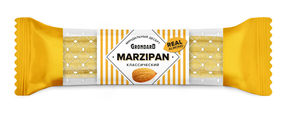  TM Grondard   (10361) Батончики НЕглазированные Марципановые Классика, (28шт по 40г)        в Кашире