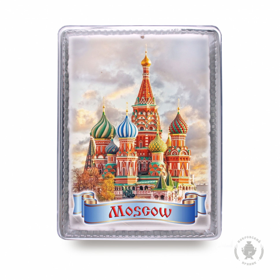  Пряник 600г MOSCOW с фотопечатью (в подарочной пластиковой упаковке)  в Кашире