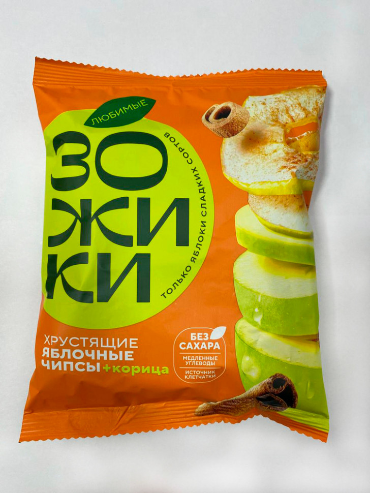  Зожики Яблочные+корица чипсы, 25г  в Кашире