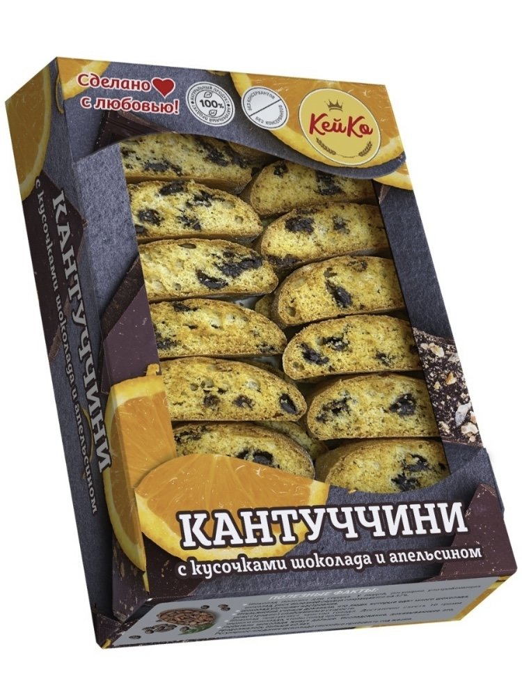  Кей Ко Кантуччини с кусочками шоколада и апельсином, 200г   в Кашире
