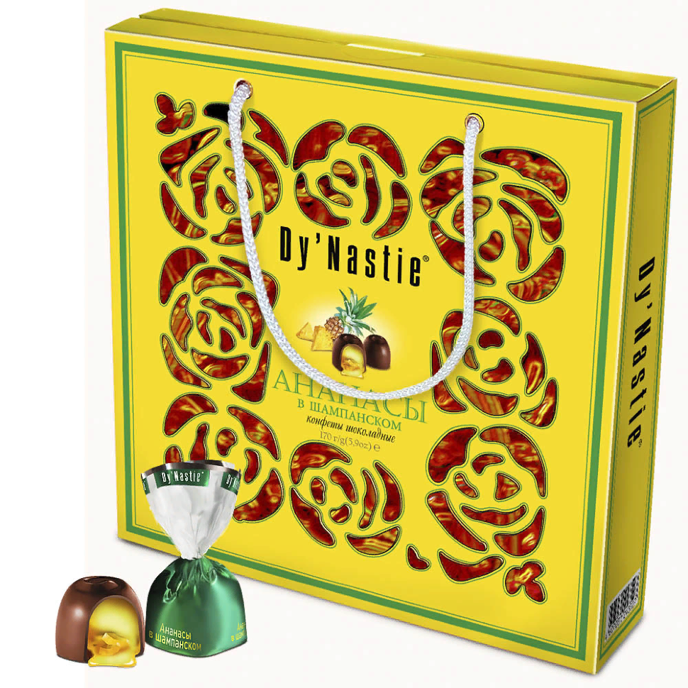  Династия Сумка Конфеты "Ананасы в шампанском", 220г   в Кашире