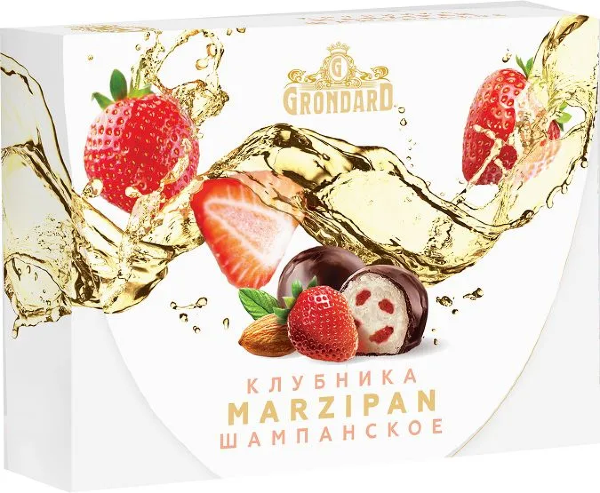 №1 TM Grondard       (10185) Конфеты глазированные Марципановые Клубника и Шампанское, 98г в Кашире